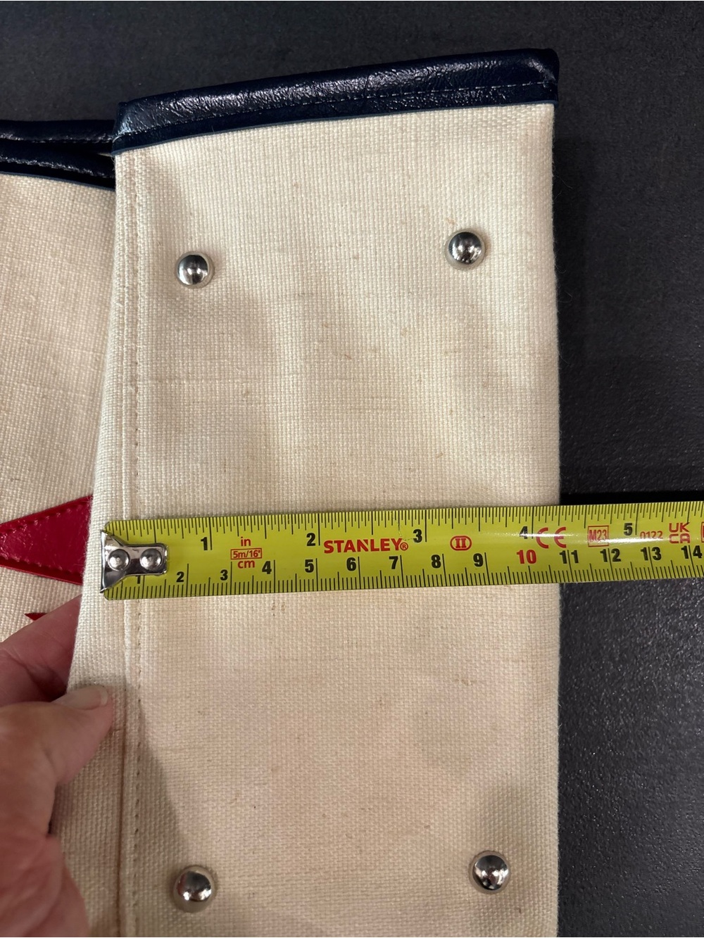 Vintage McDuff Japan Canvas Nautical Sea Bag, Sailboat, Vegan Pleather, Cute, OS - Picture 8 of 15
